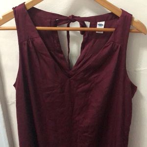 Tie back neck V-Dress